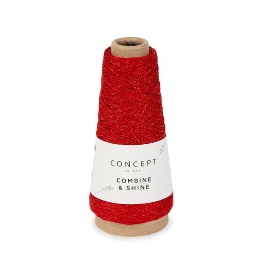 Katia Concept Combine & Shine in kleur 90 - glanzend meeloopgaren voor breien en haken
