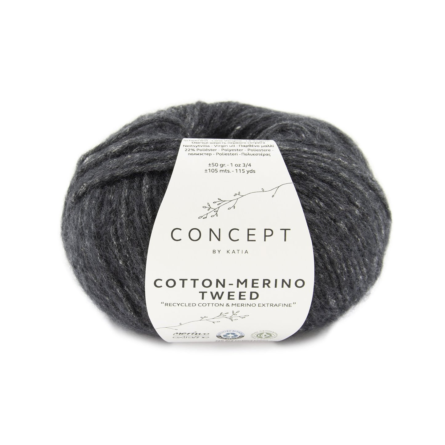 Katia Concept Cotton-Merino Tweed in kleur 503 – Milieuvriendelijk garen voor brei- en haakprojecten