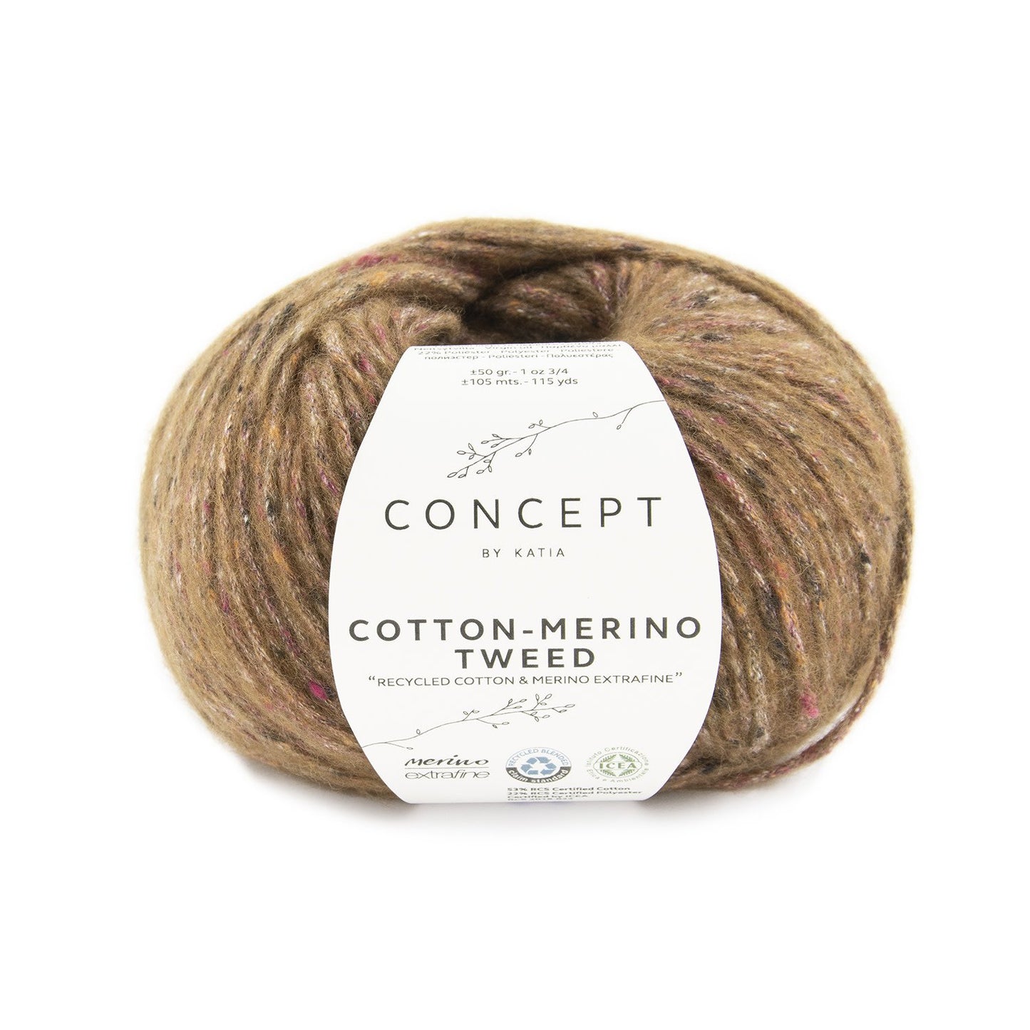 Katia Concept Cotton-Merino Tweed in kleur 505 – Stevig en duurzaam breigaren voor warme kleding