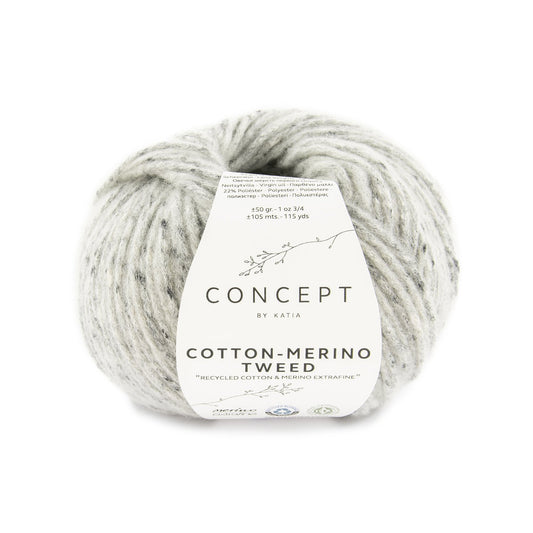 Katia Concept Cotton-Merino Tweed in kleur 506 – Luxe breigaren met Merino wol voor comfort