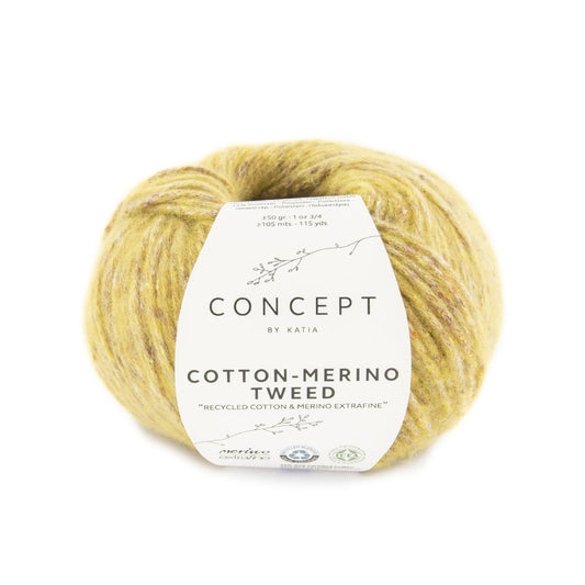 Katia Concept Cotton-Merino Tweed in kleur 507 – Gerecycled katoen en polyester breigaren voor truien