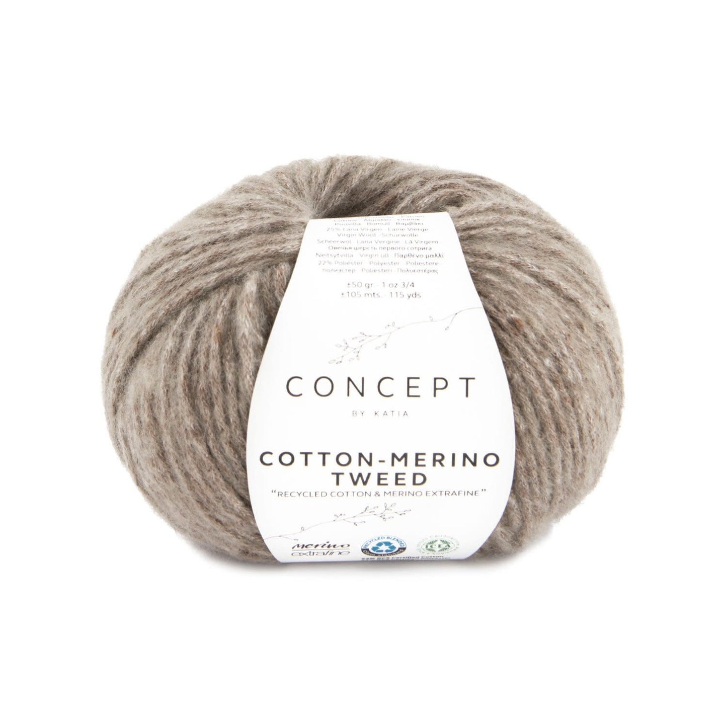 Katia Concept Cotton-Merino Tweed in kleur 510 – Milieuvriendelijk garen voor warme kleding