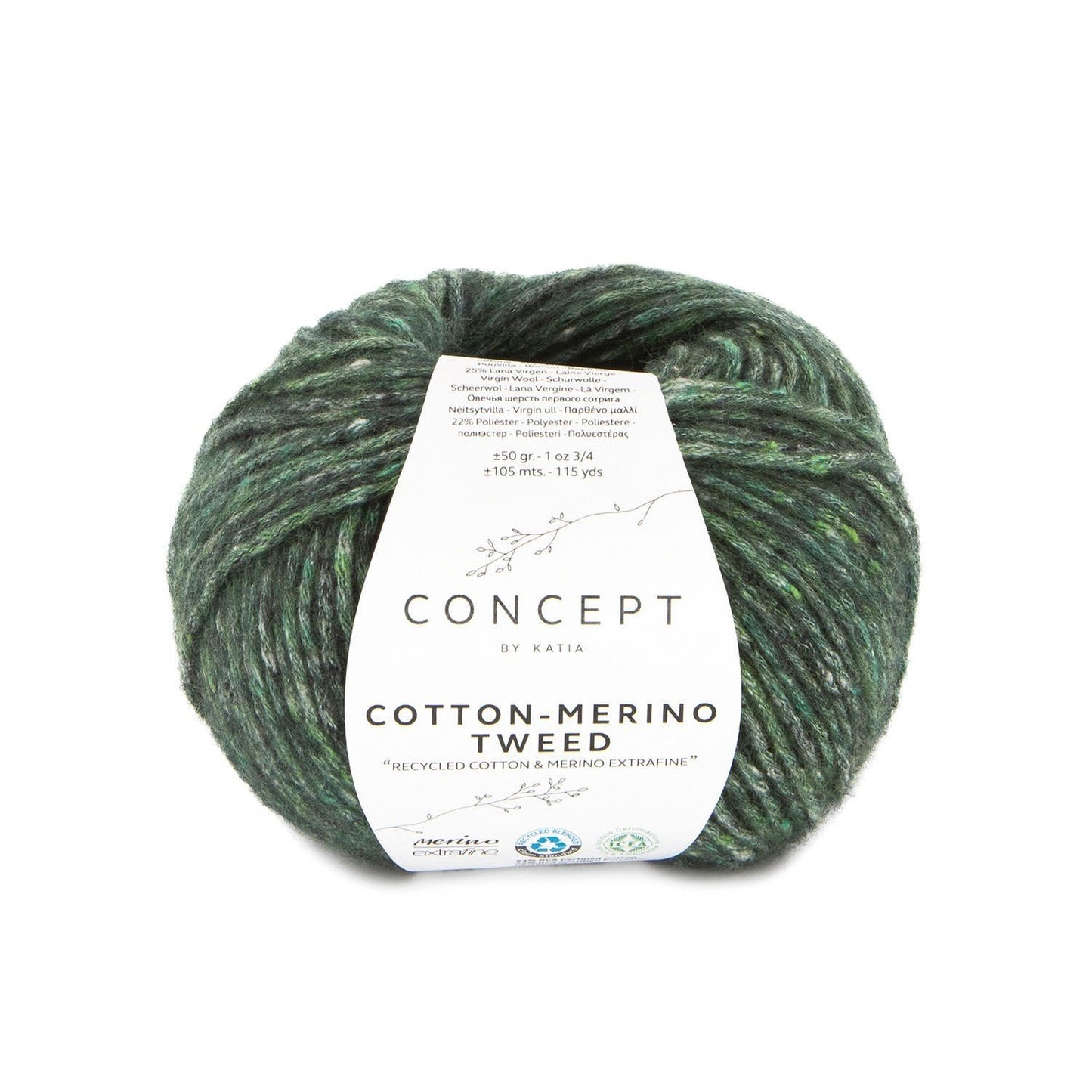 Katia Concept Cotton-Merino Tweed in kleur 513 – Stevig en zacht breigaren voor brei- en haakprojecten