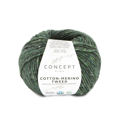 Katia Concept Cotton-Merino Tweed in kleur 513 – Stevig en zacht breigaren voor brei- en haakprojecten