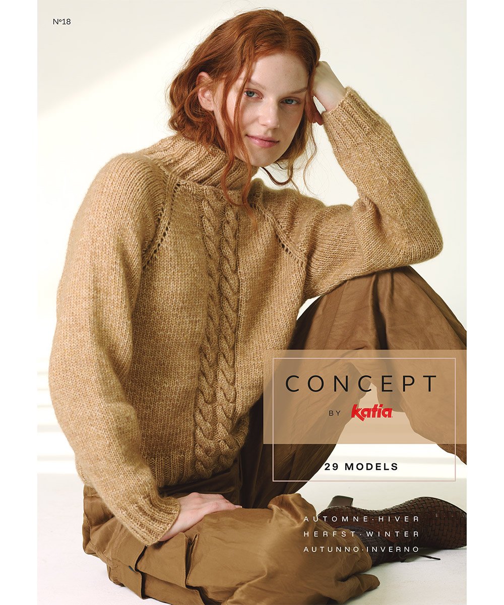Katia Concept nr.18 boek met tijdloze brei- en haakpatronen voor vrouwen en mannen