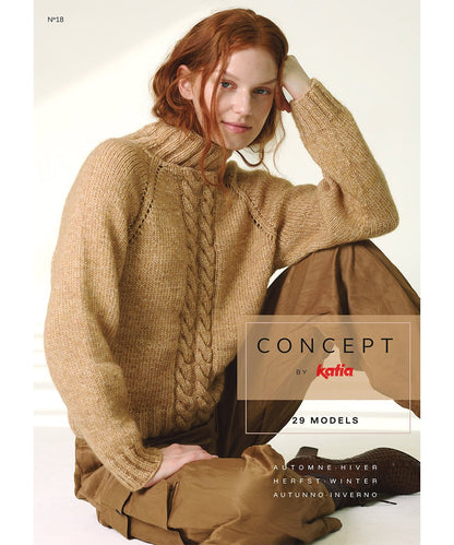 Katia Concept nr.18 boek met tijdloze brei- en haakpatronen voor vrouwen en mannen