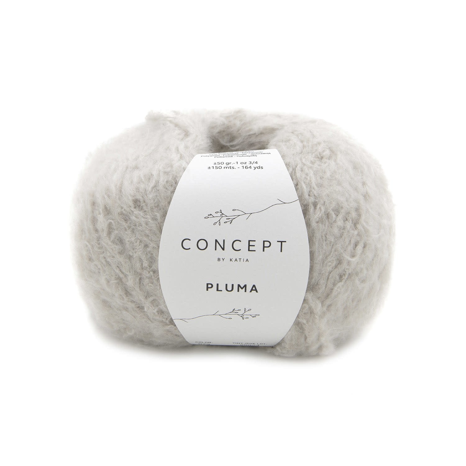 Katia Concept Pluma in 73 steengrijs - duurzaam en zachtaardig garen