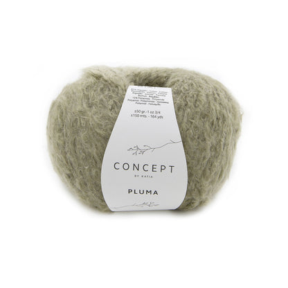 Katia Concept Pluma in 76 kaki - zachtheid van mohair in katoen