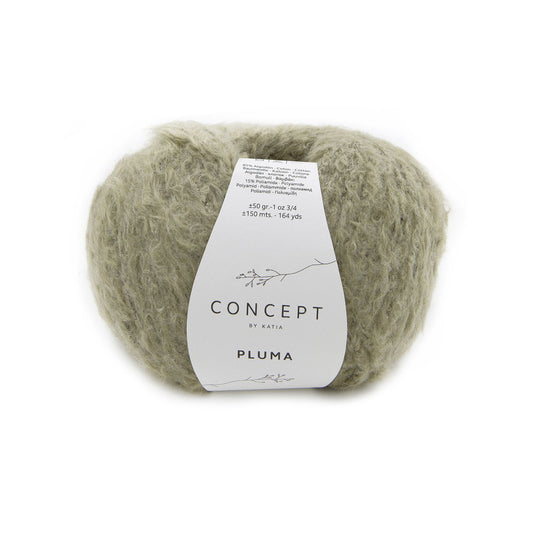 Katia Concept Pluma in 76 kaki - zachtheid van mohair in katoen