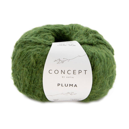 Katia Concept Pluma in 87 flessengroen - zachtheid en luxe in één garen