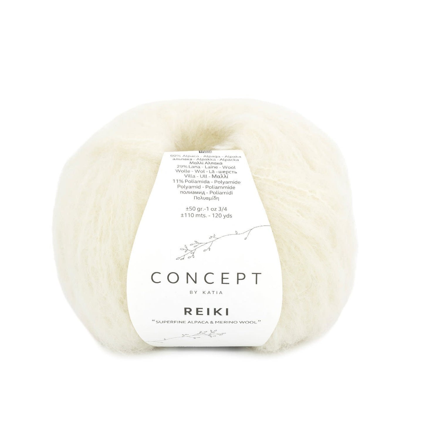 Katia Concept Reiki breigaren wit - luxe Alpaca Merinowol mengsel