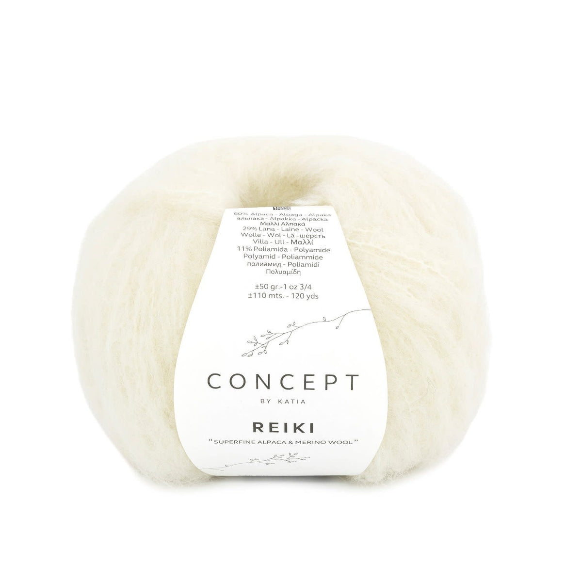 Katia Concept Reiki breigaren wit - luxe Alpaca Merinowol mengsel