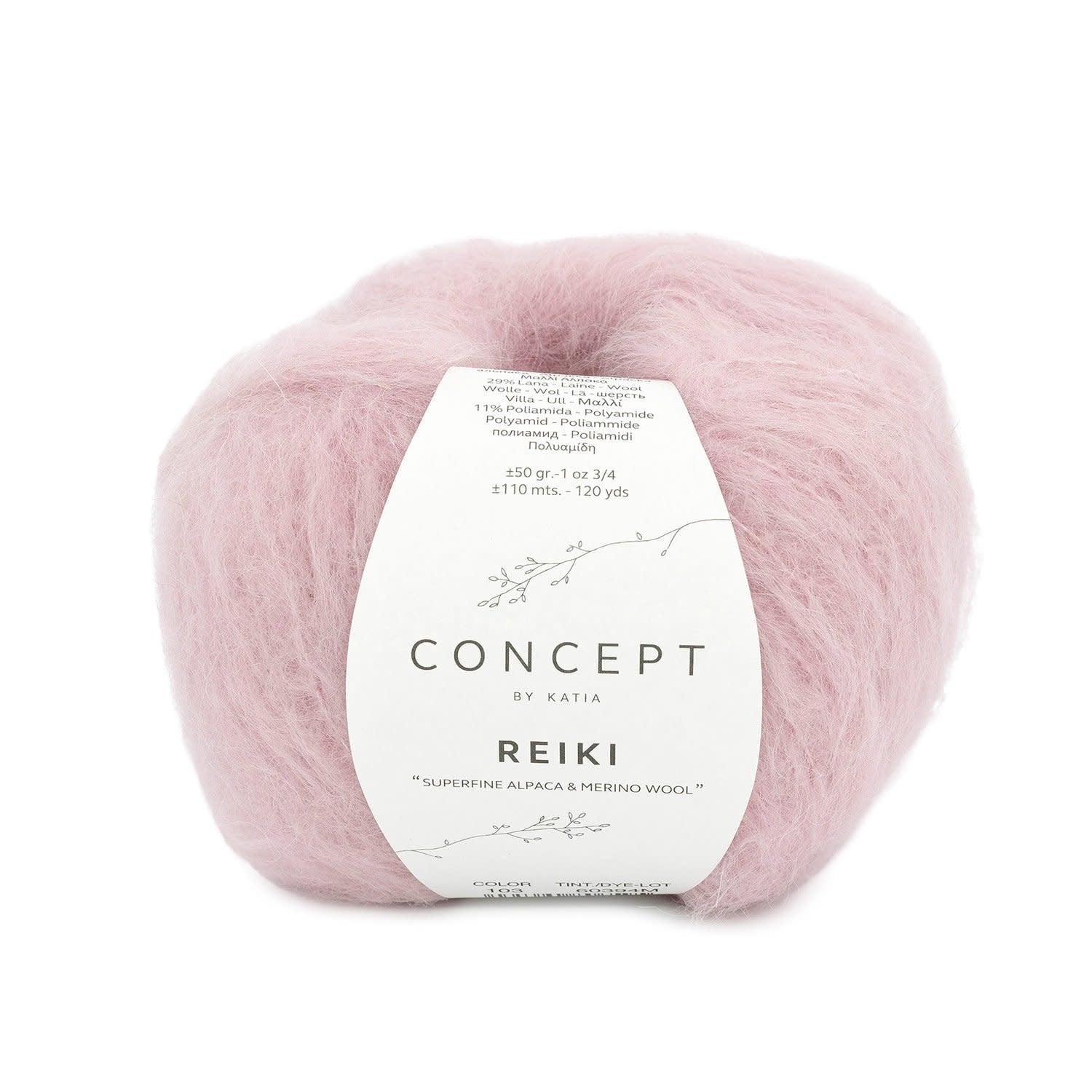 Katia Concept Reiki breigaren kauwgom roze - ultra-zachte en warme draad