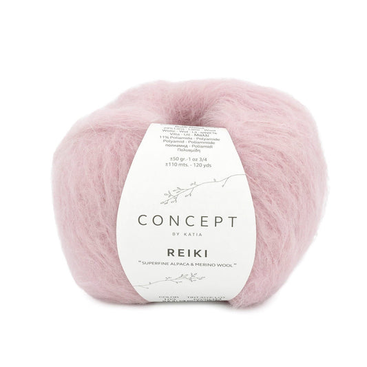 Katia Concept Reiki breigaren kauwgom roze - ultra-zachte en warme draad