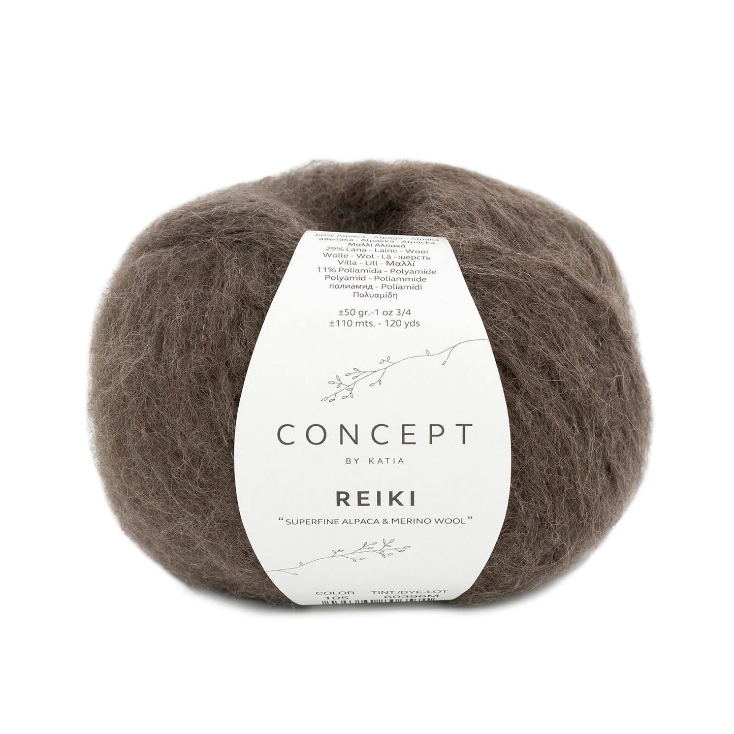 Katia Concept Reiki breigaren bruin - heerlijke combinatie van Alpaca en Merinowol