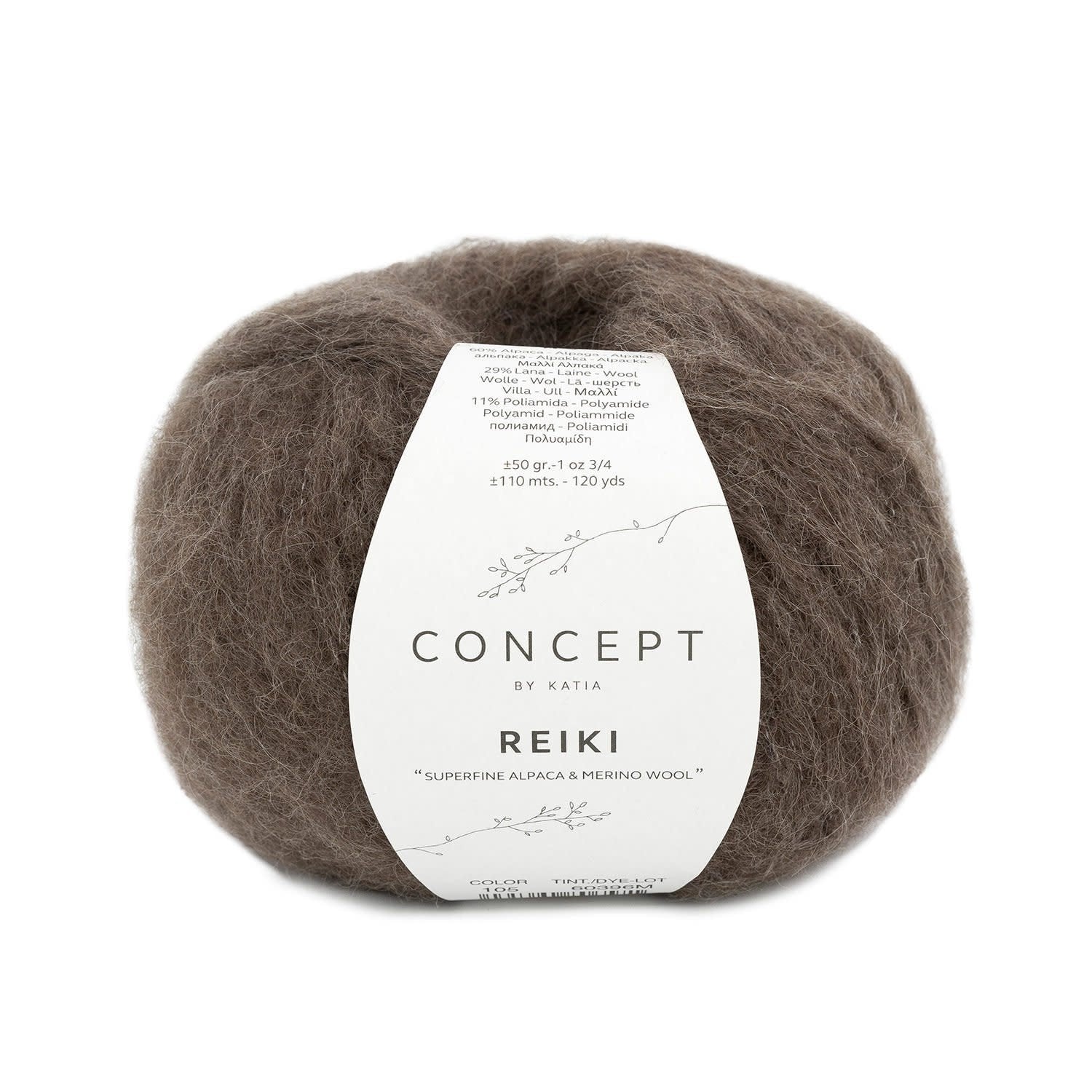 Katia Concept Reiki breigaren bruin - heerlijke combinatie van Alpaca en Merinowol
