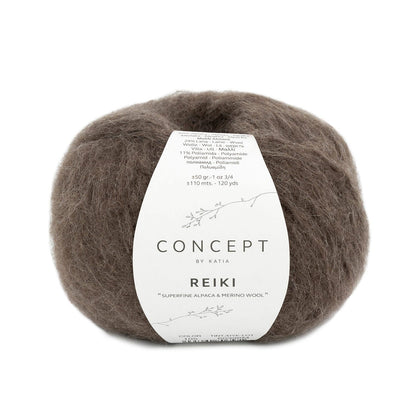 Katia Concept Reiki breigaren bruin - heerlijke combinatie van Alpaca en Merinowol