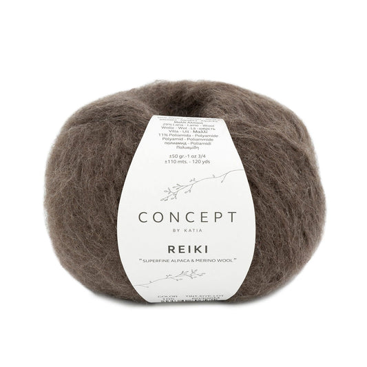 Katia Concept Reiki breigaren bruin - heerlijke combinatie van Alpaca en Merinowol