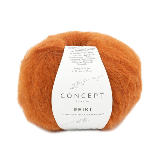 Katia Concept Reiki breigaren oranje - ultra-zachte en warme draad