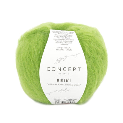 Katia Concept Reiki breigaren limoen - ideaal voor comfortabele kleding