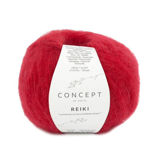 Katia Concept Reiki breigaren rood - luxe breigaren voor zachte kleding