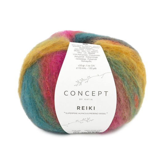 Katia Concept Reiki breigaren donker paars - ultra-zachte en warme draad