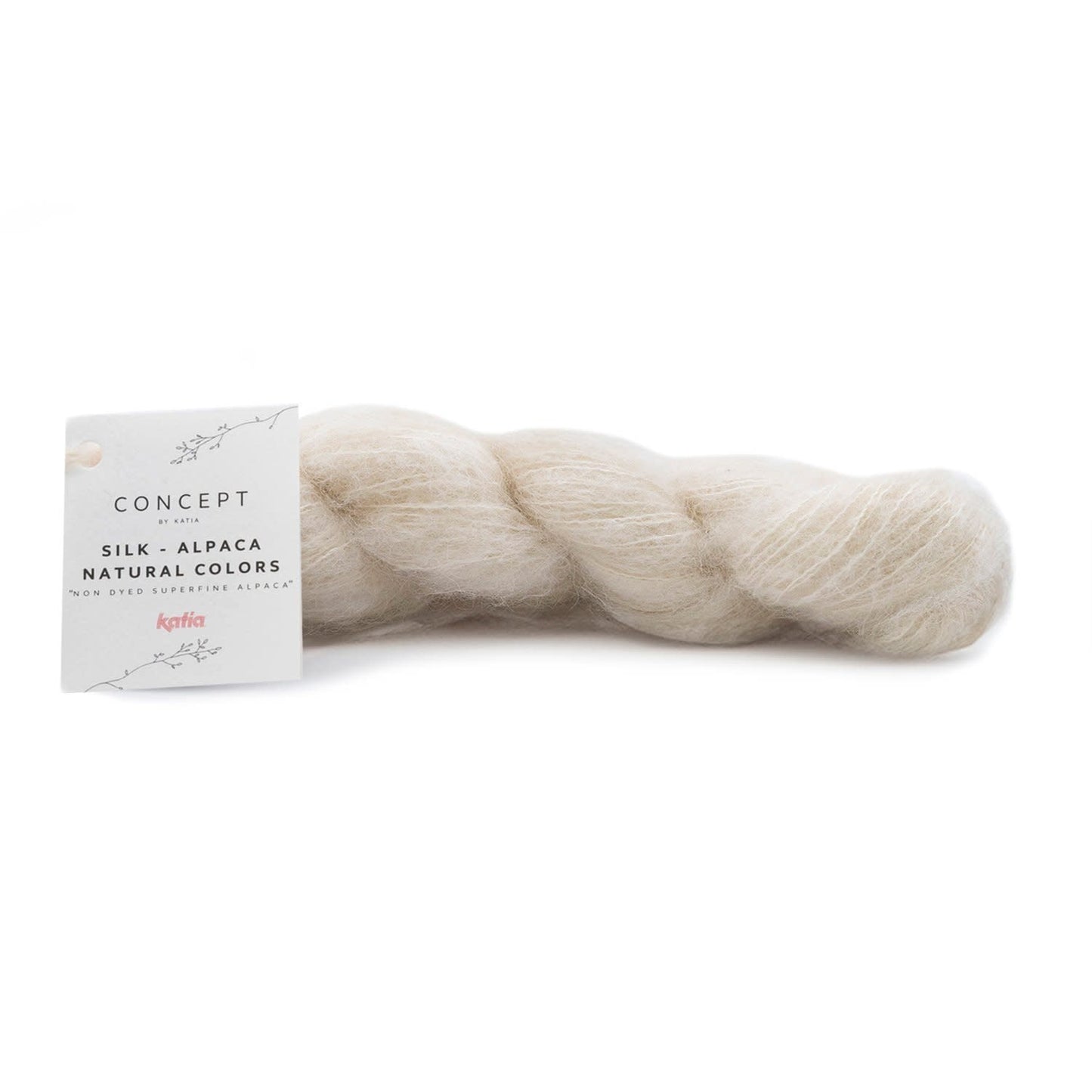 Katia Concept Silk Alpaca Natural Colors in ecru - zacht alpaca-zijde mengsel voor warme shawls