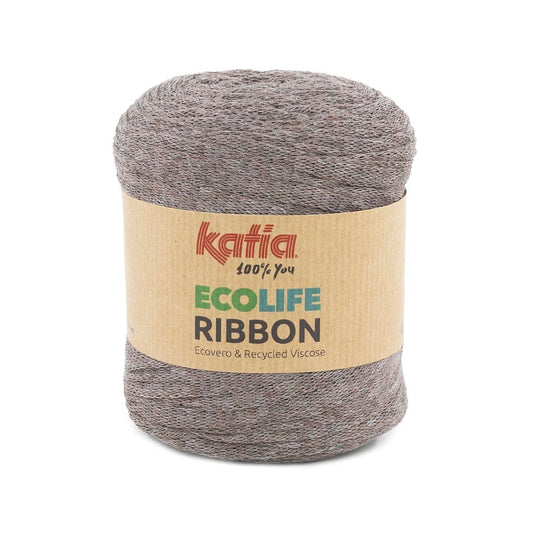 Katia Ecolife Ribbon bruin – Milieuvriendelijk lintgaren voor mode-items