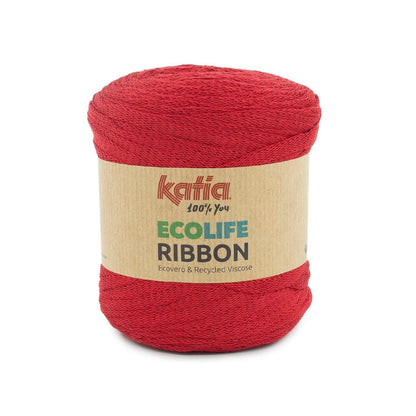 Katia Ecolife Ribbon rood – Trendy garen voor woonaccessoires