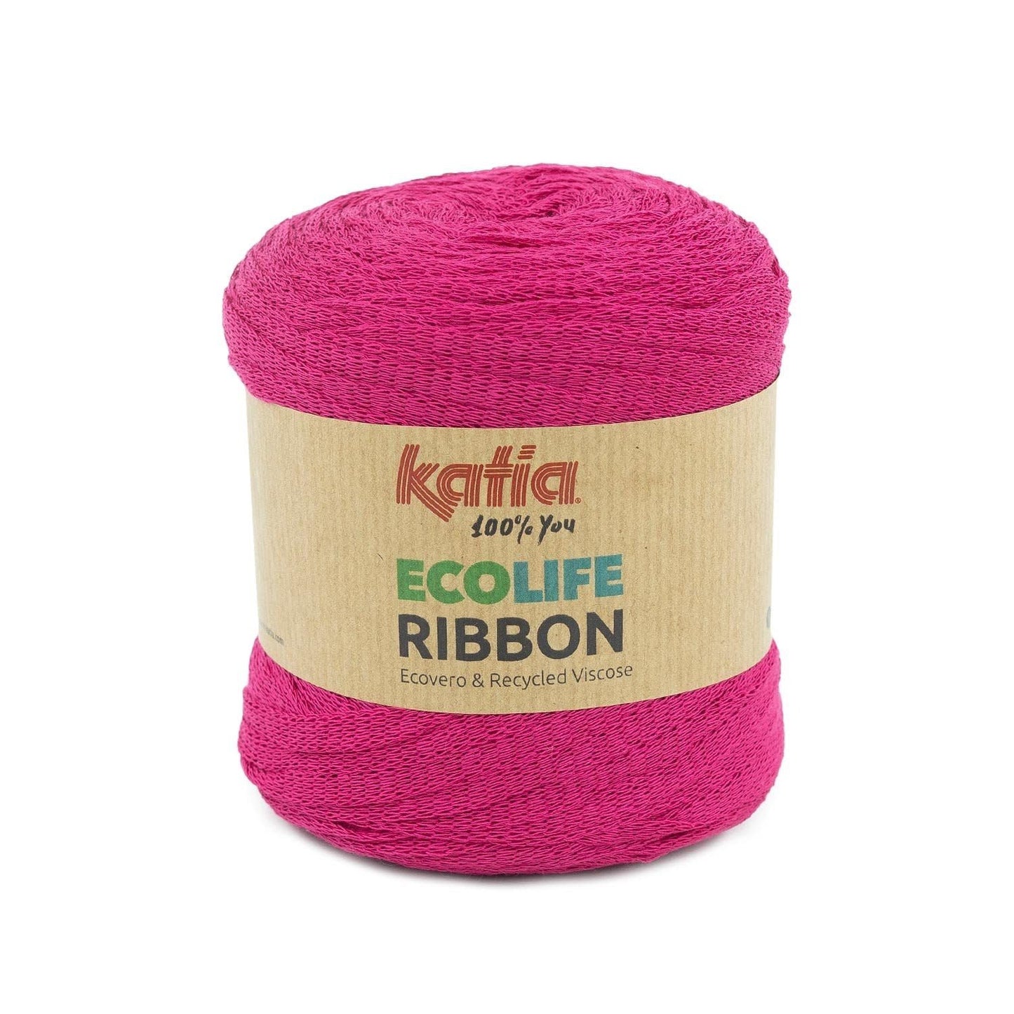 Katia Ecolife Ribbon roze – Soepel lintgaren voor breien en haken
