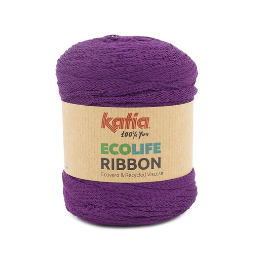 Katia Ecolife Ribbon paars – Stijlvol garen voor woonaccessoires