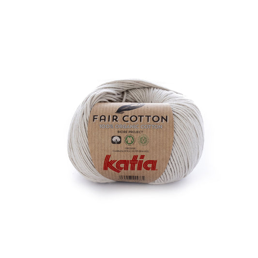 Katia Fair Cotton haakgaren parelgrijs – milieuvriendelijk katoen voor comfortabele projecten