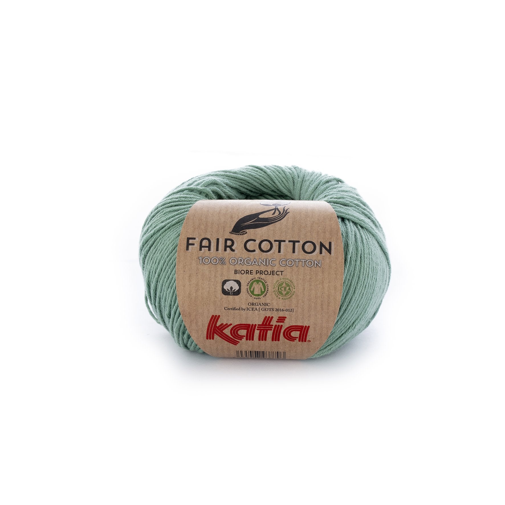 Katia Fair Cotton breigaren mintgroen – duurzaam katoen voor gevoelige huidjes