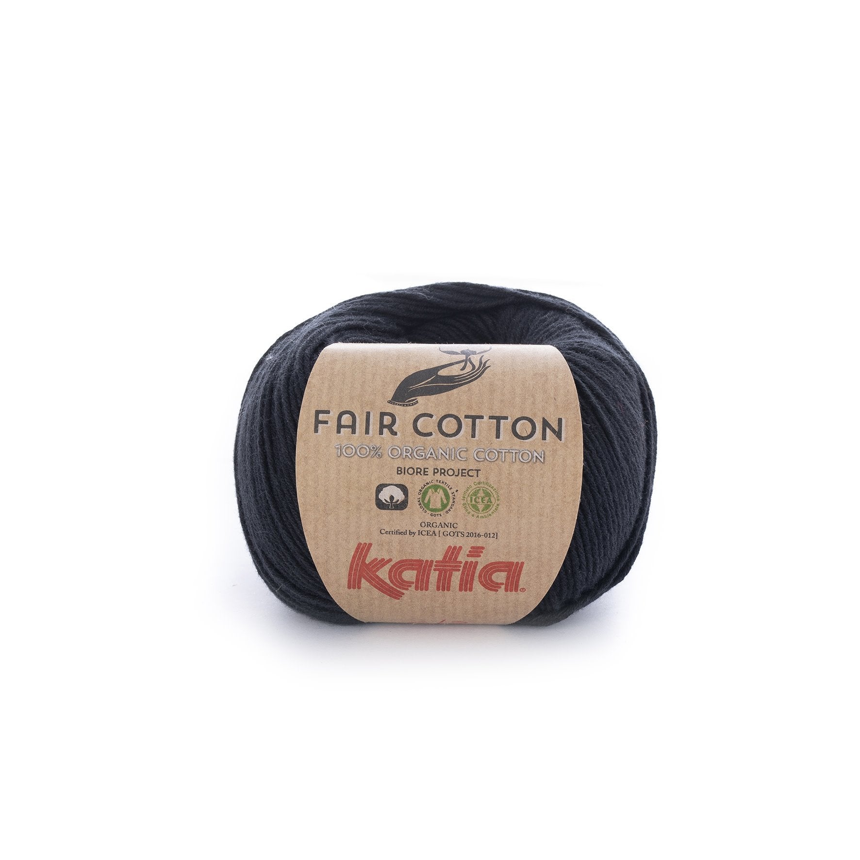 Katia Fair Cotton breigaren zwart – biologisch katoen voor zachte dekens