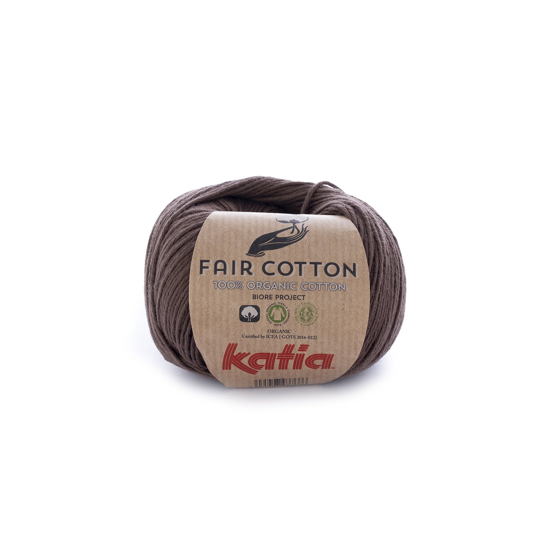 Katia Fair Cotton haakgaren bruin – duurzaam katoen voor gevoelige huidjes