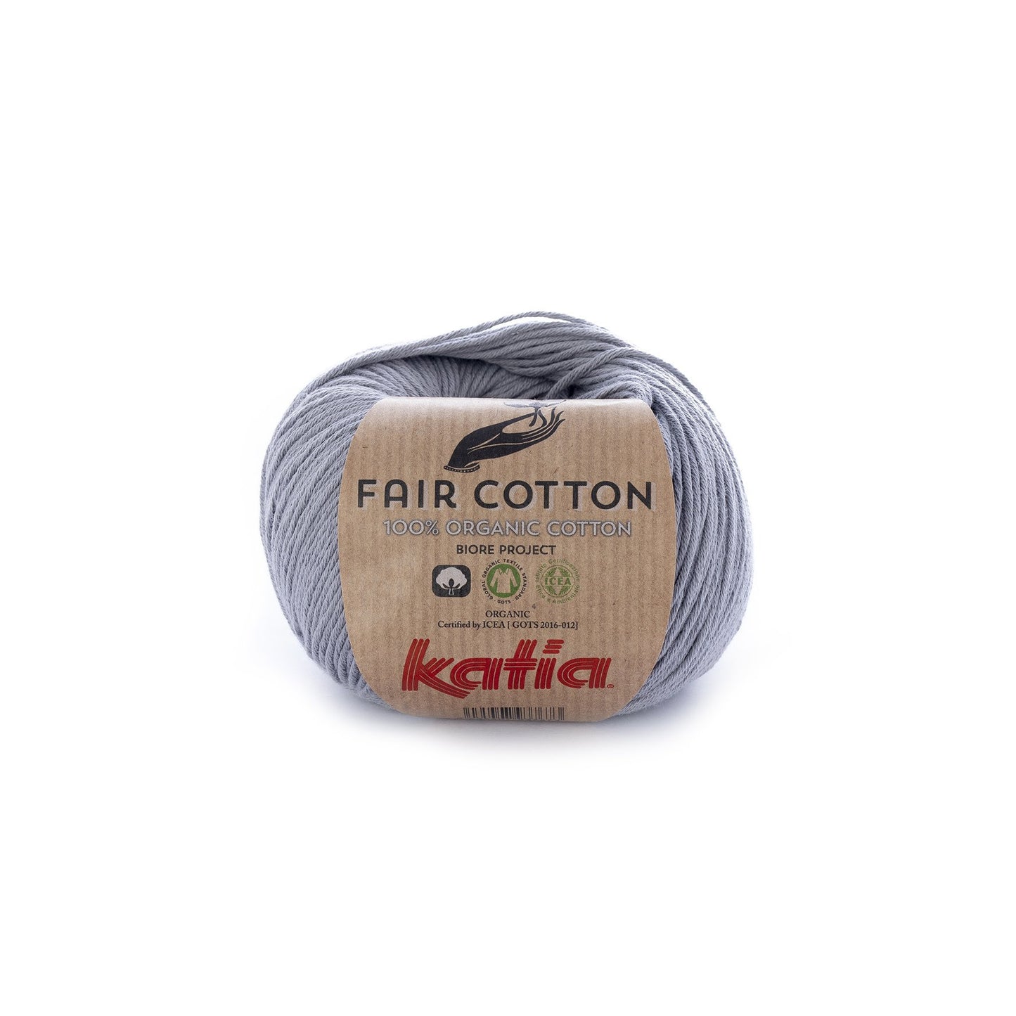 Katia Fair Cotton breigaren lichtgrijs – biologisch katoen voor zachte creaties