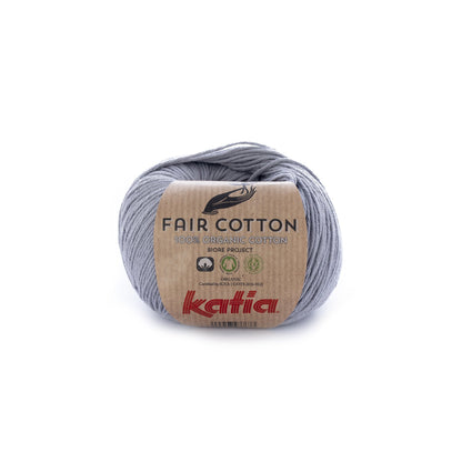 Katia Fair Cotton breigaren lichtgrijs – biologisch katoen voor zachte creaties