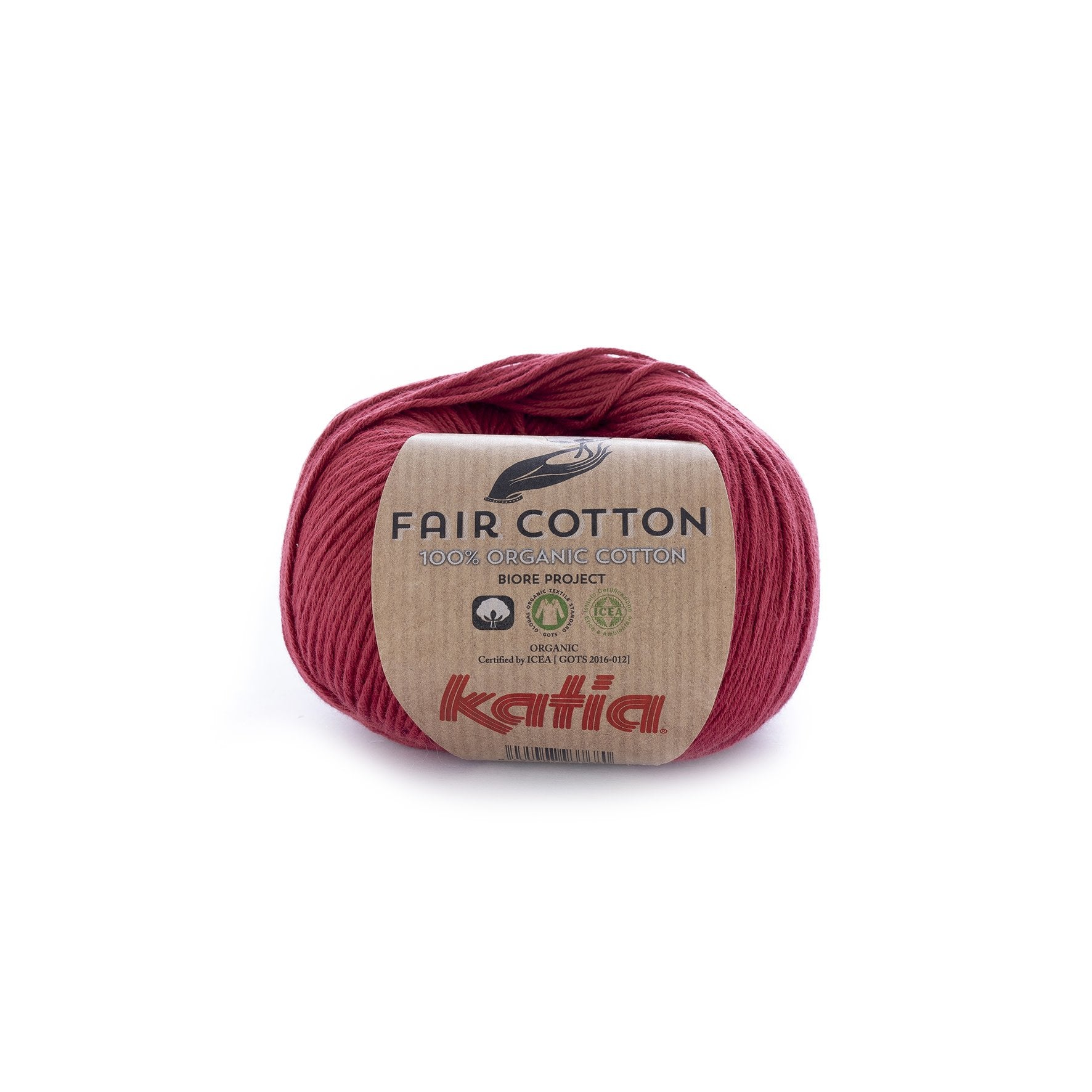 Katia Fair Cotton haakgaren wijnrood – ademend katoen voor zomerse projecten