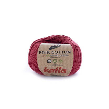 Katia Fair Cotton haakgaren wijnrood – ademend katoen voor zomerse projecten