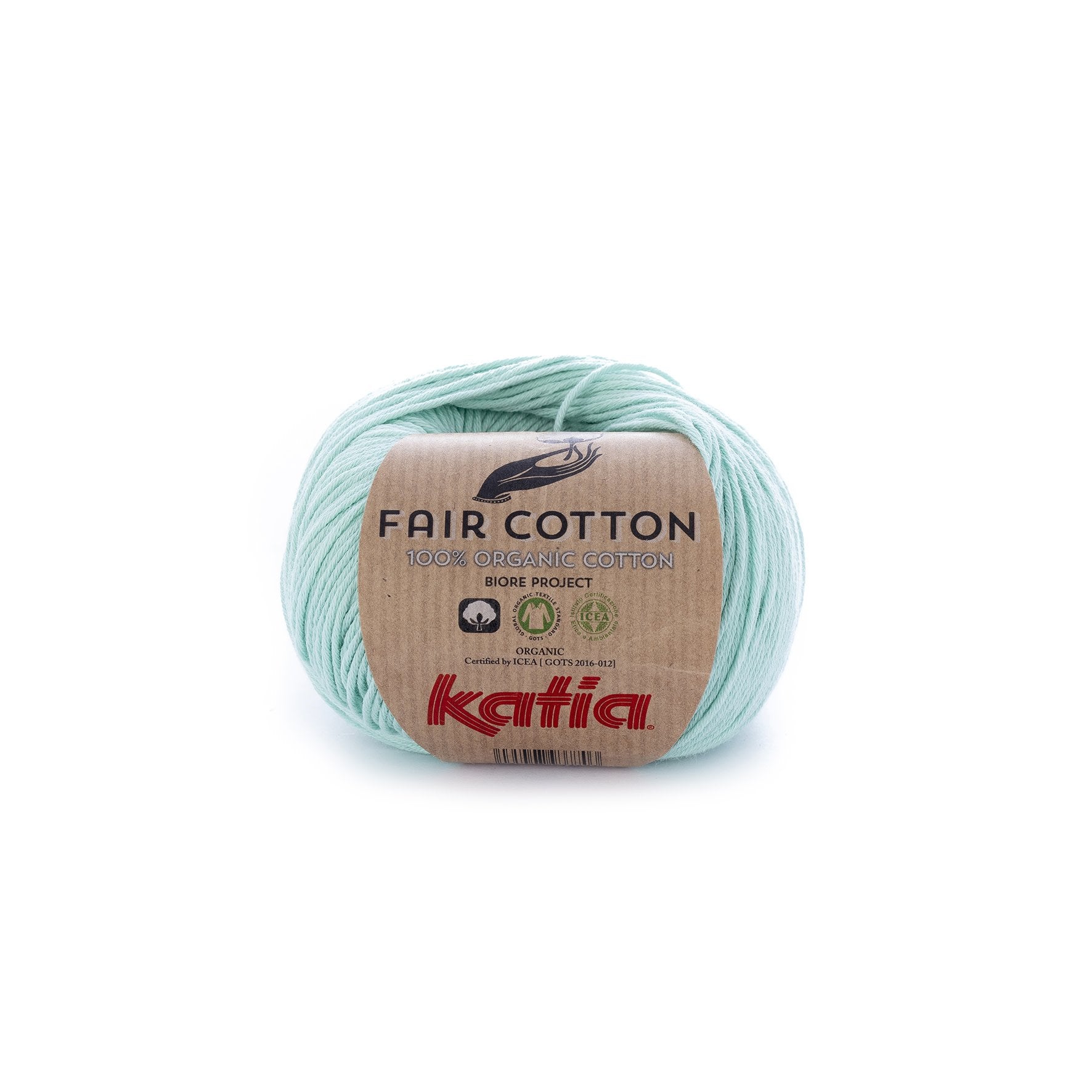 Katia Fair Cotton breigaren witgroen – milieuvriendelijk katoen voor comfortabele kleding