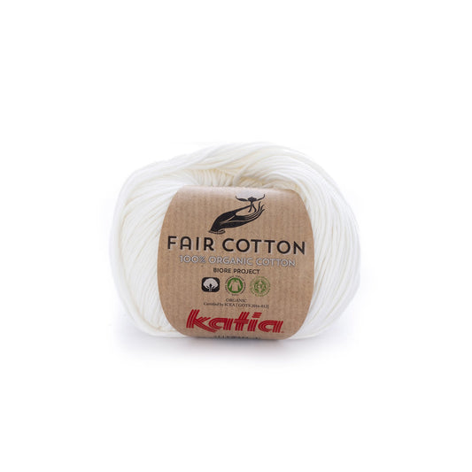 Katia Fair Cotton haakgaren gebroken wit – zachte katoen voor brei- en haakprojecten