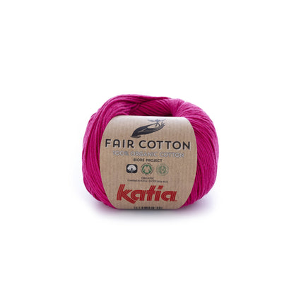 Katia Fair Cotton breigaren framboos – duurzaam katoen voor gevoelige huidjes
