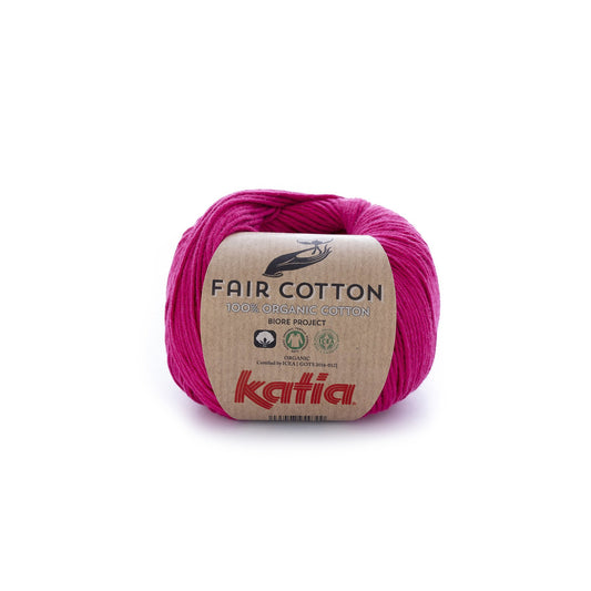 Katia Fair Cotton breigaren framboos – duurzaam katoen voor gevoelige huidjes