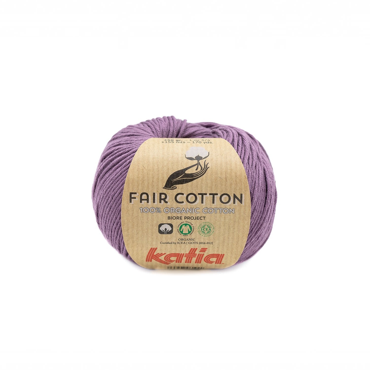 Katia Fair Cotton haakgaren donker paars – duurzaam katoen voor gevoelige huidjes