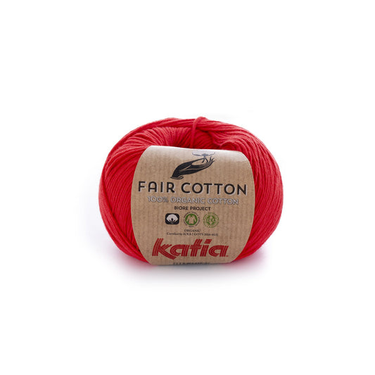 Katia Fair Cotton breigaren rood – biologisch katoen voor zachte creaties