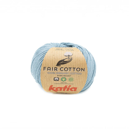 Katia Fair Cotton breigaren grijsblauw – zachte katoen voor brei- en haakprojecten