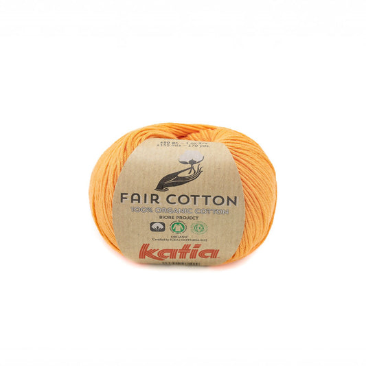 Katia Fair Cotton breigaren oranje – biologisch katoen voor zachte dekens