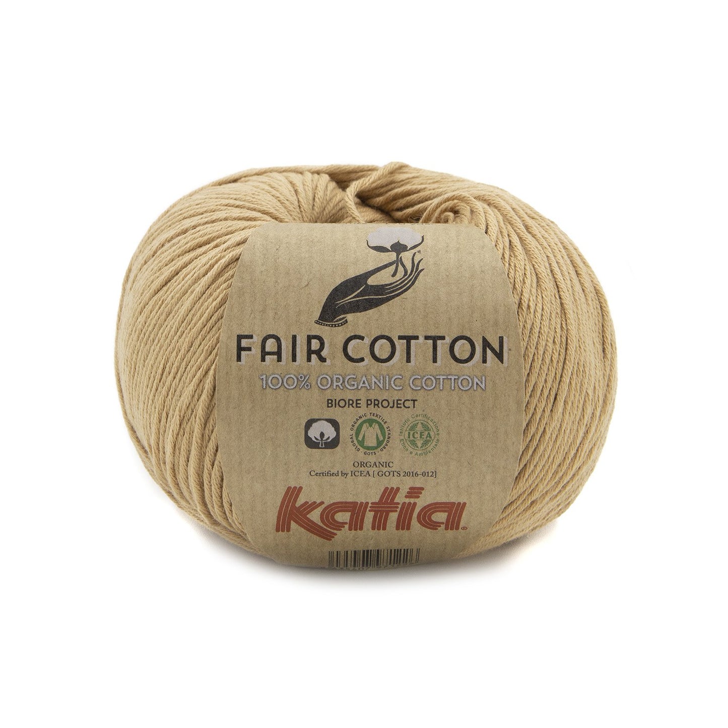 Katia Fair Cotton breigaren lichtbruin – ademend katoen voor zomerse projecten