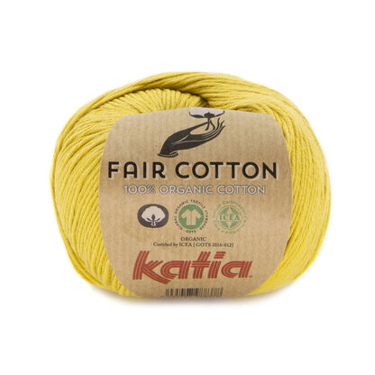 Katia Fair Cotton haakgaren mosterdgeel – zachte katoen voor brei- en haakprojecten
