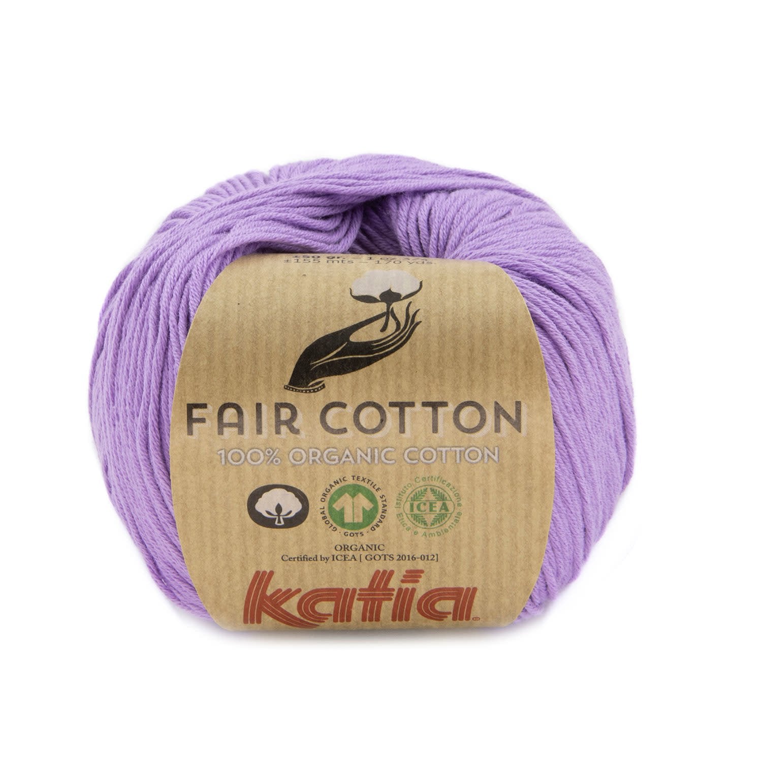 Katia Fair Cotton haakgaren lila – biologisch katoen voor zachte dekens